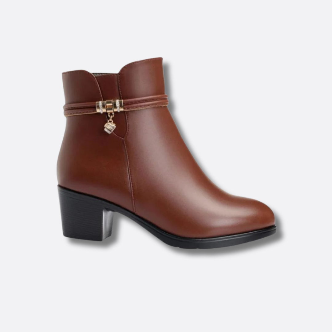 VENALIS | Bottes d'hiver en cuir avec fourrure