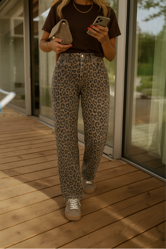 VENALIS | Pantalon léopard tendance